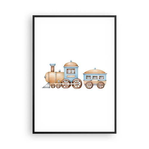 Poster in black frame - Standing at the Station… - 70x100 cm