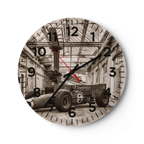 Wall clock - Clock on glass - Rest of the Winner - 30x30 cm