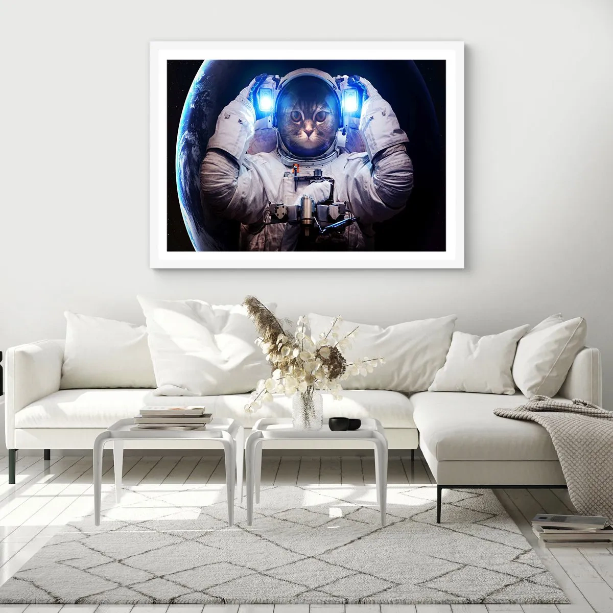 Poster in white frmae - Houston, You've Got a Problem - 91x61 cm