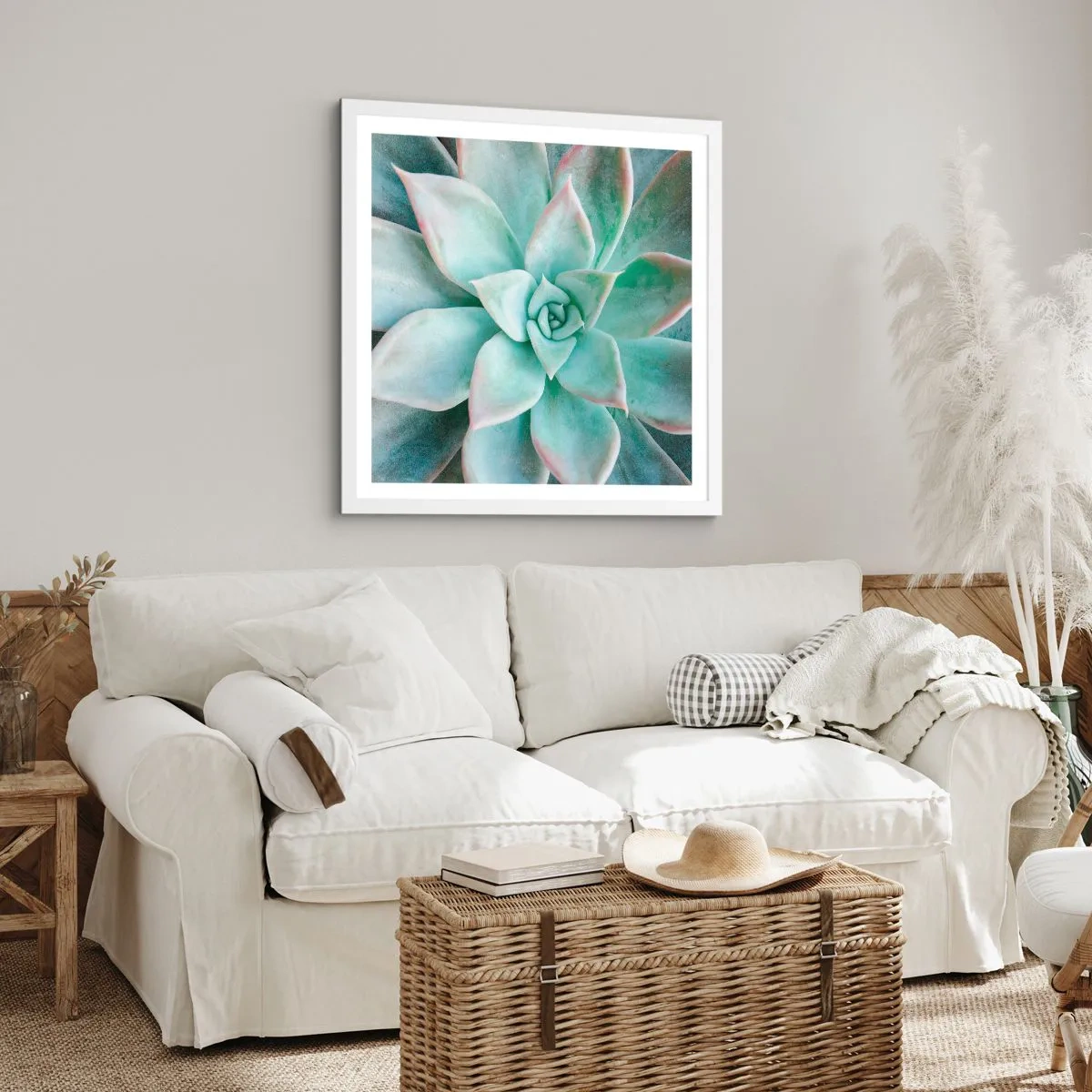Poster in white frmae - Heart of a Desert - 40x40 cm