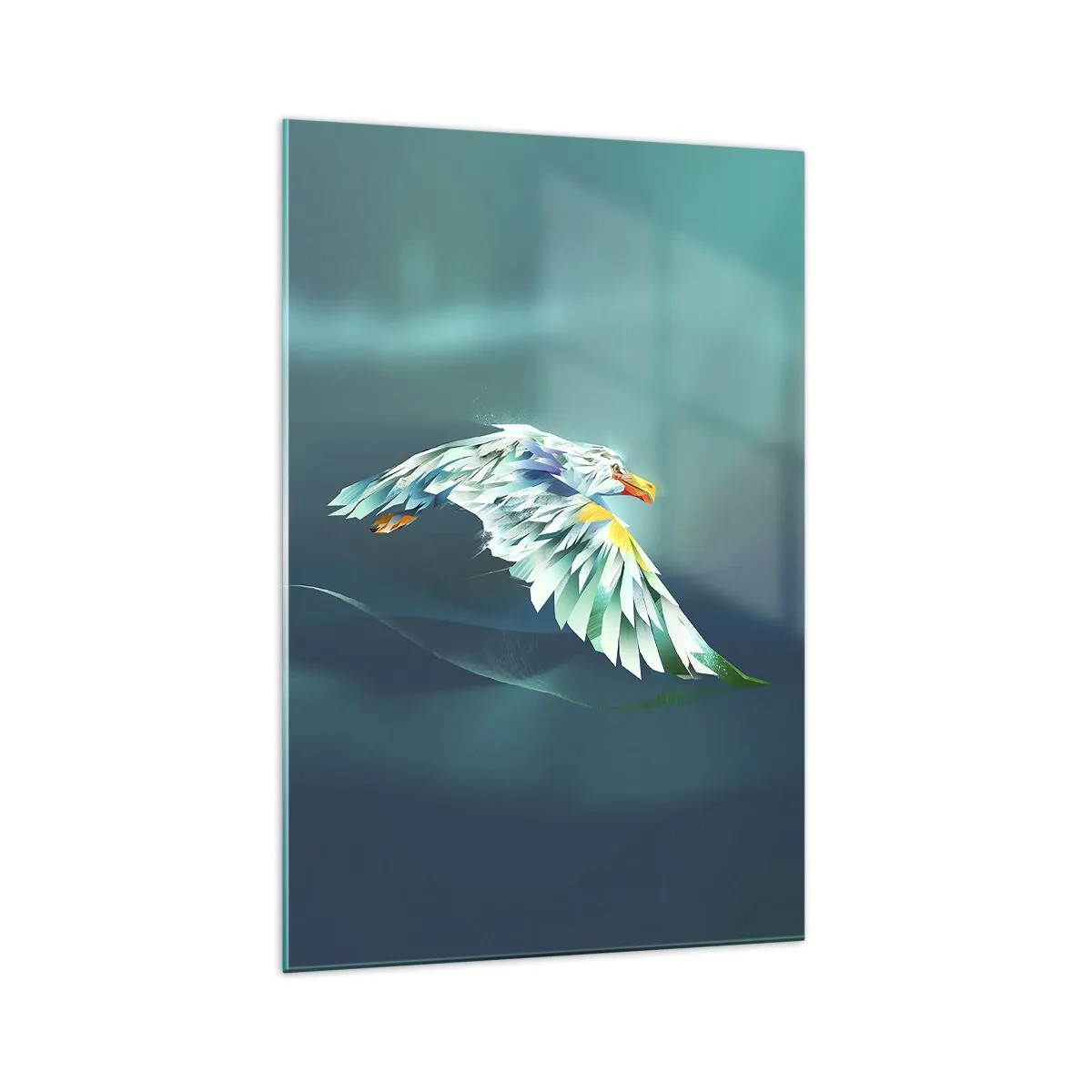 Glass picture - Flight of an Eagle - 70x100 cm
