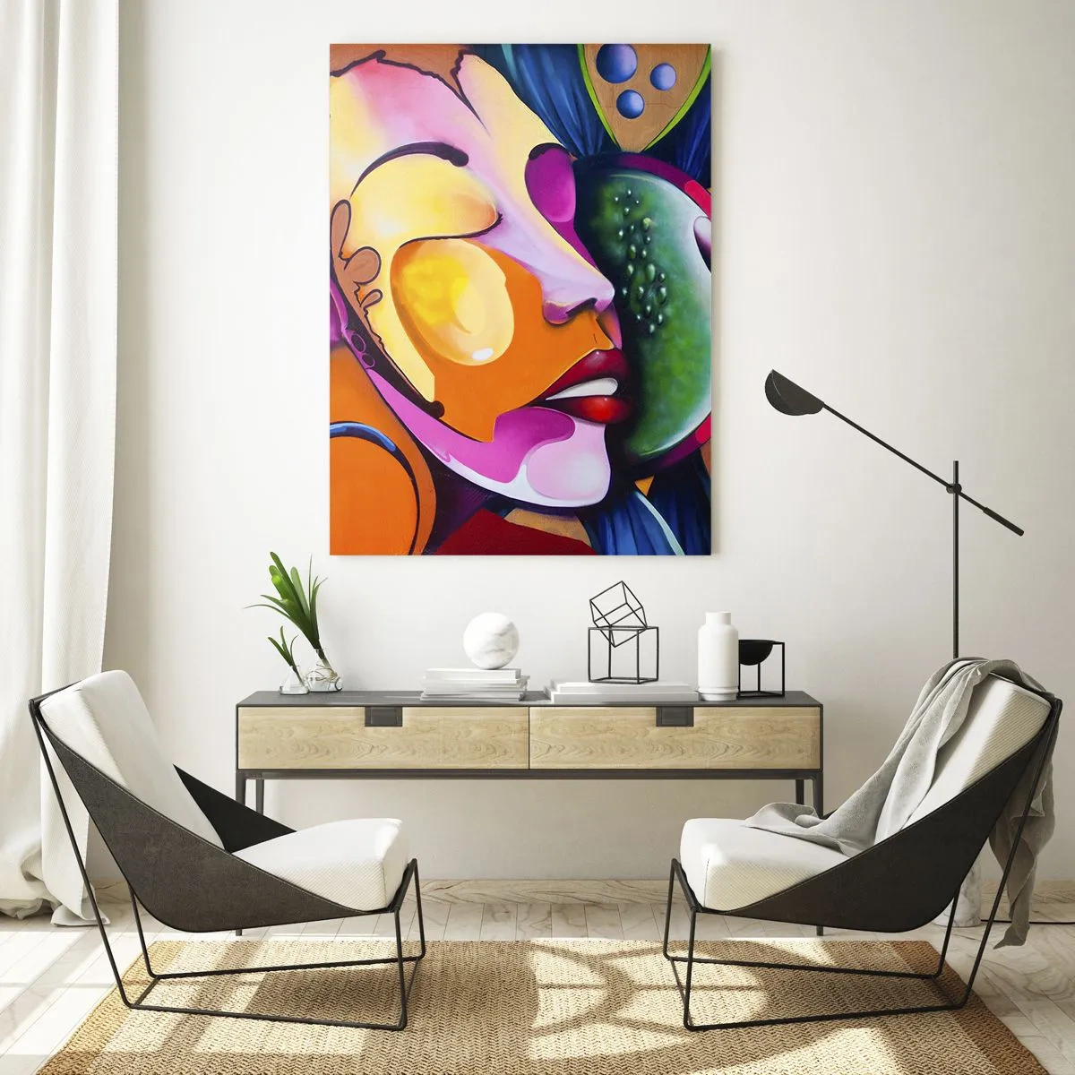 Glass picture - Touching with a Colour - 50x70 cm