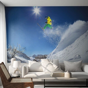 Photo Wallpaper Premium Canvas - Dancing with the Mountains - Sport, Skiing, Winter - 250x175 cm