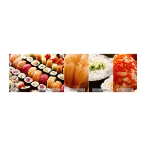 Photo Wallpaper Sample Self-Adhesive Deluxe Sticker - Colours and Flavours of Asia - Gastronomy, Sushi, Asia - 100x30 cm
