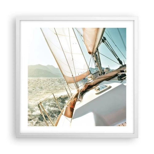 Poster in white frmae - Full Sail - 50x50 cm