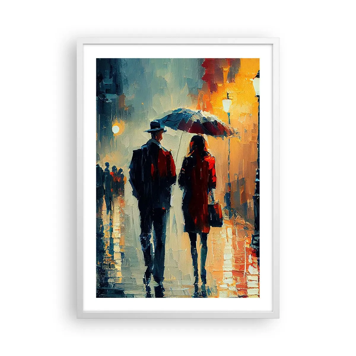 Poster in white frmae - Urban Love Story - 50x70 cm