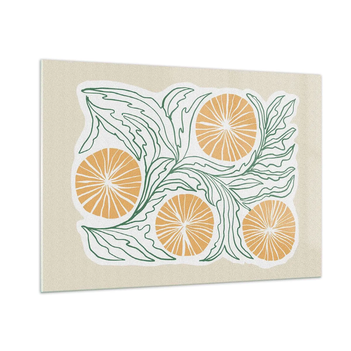 Glass picture - Ethnic with an Abstract Note - 100x70 cm