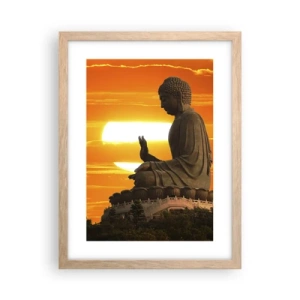 Poster in light oak frame - Facing the World - 30x40 cm