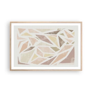 Poster in light oak frame - Stained Glass Composition - 91x61 cm