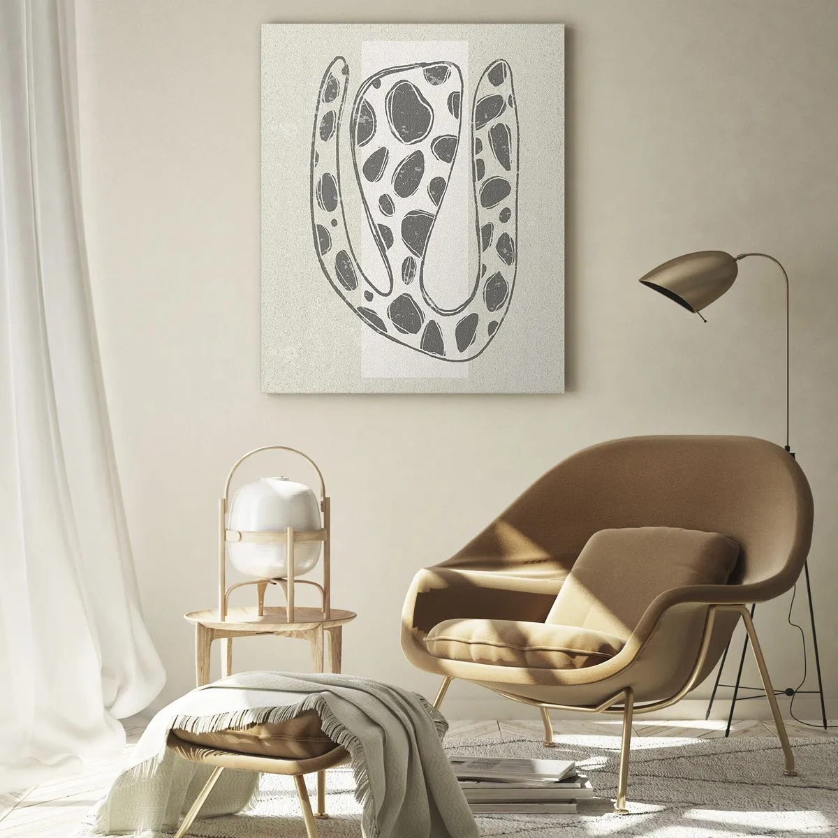 Glass picture - Curious Creature - 80x120 cm