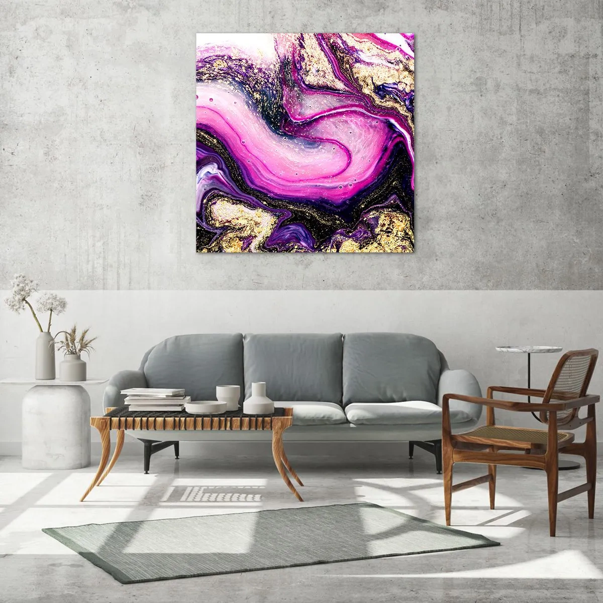 Glass picture - Behind the Scenes - 40x40 cm