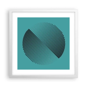 Poster in white frmae - Circle - Geometrical Variation - 40x40 cm
