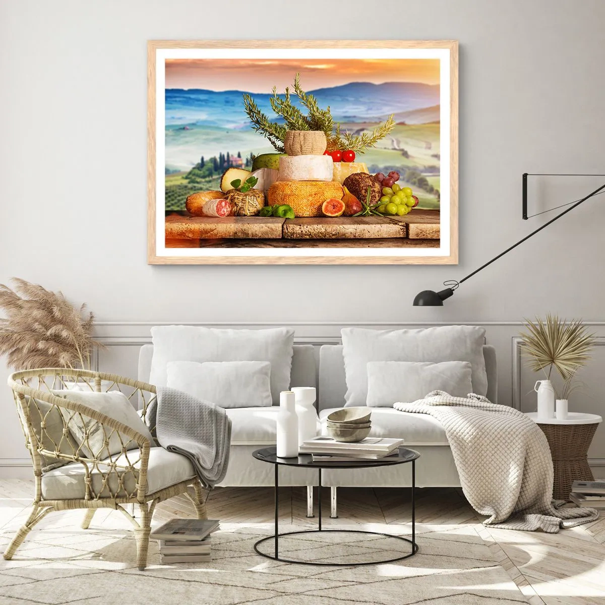 Poster in light oak frame - Italian Joie de Vivre - 70x50 cm
