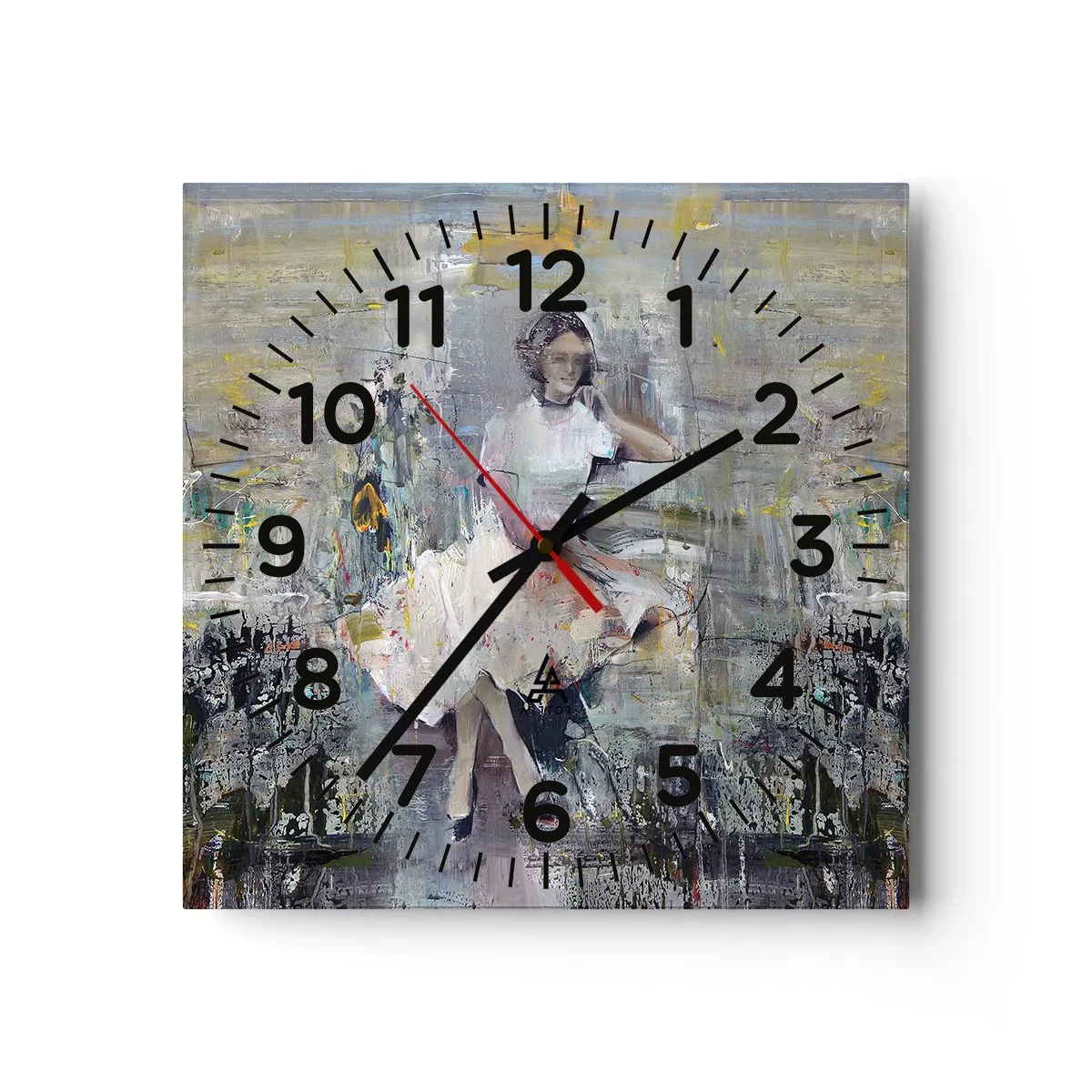 Wall clock - Clock on glass - Classical and Modern - 30x30 cm