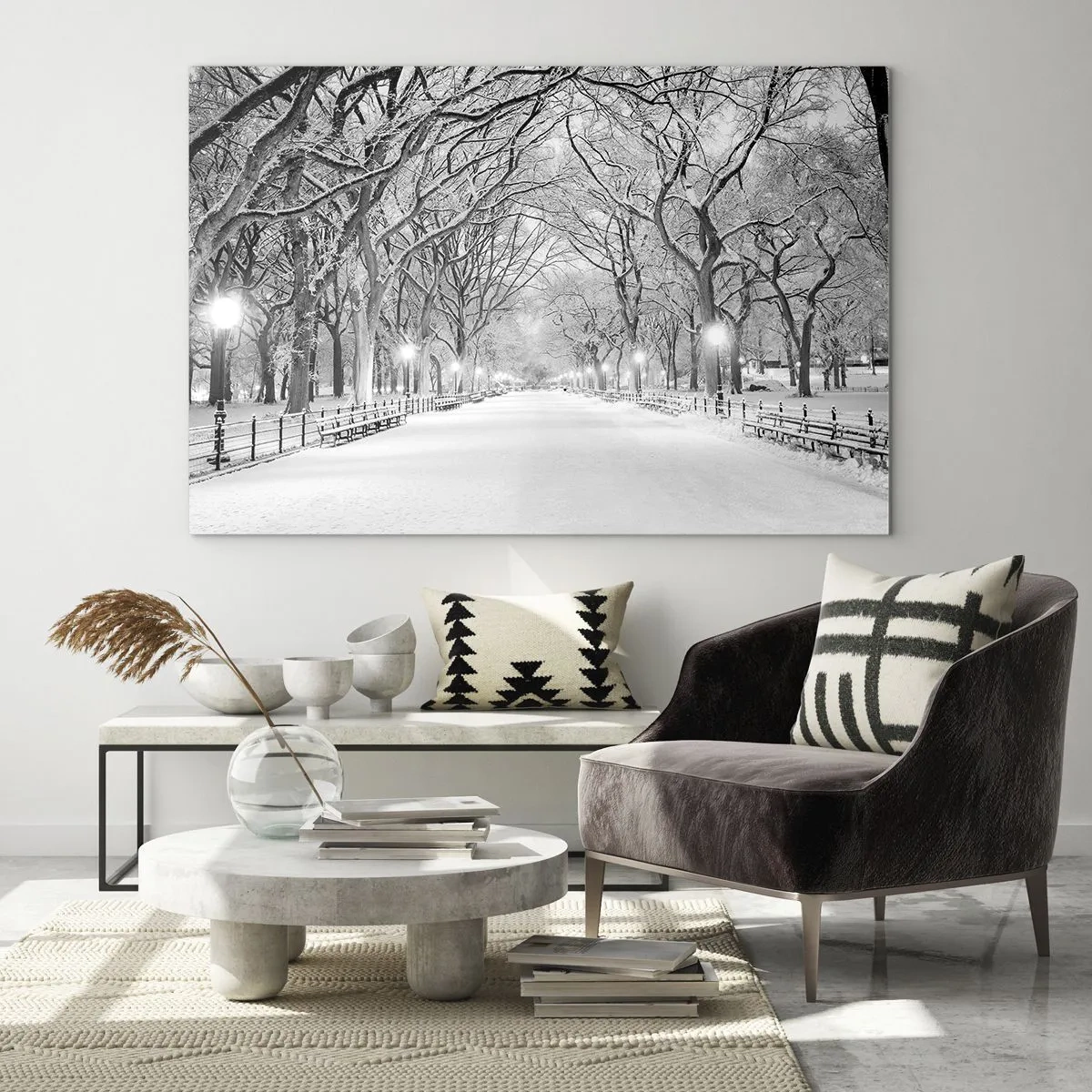 Glass picture - Four Seasons: Winter - 100x70 cm