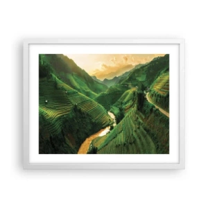 Poster in white frmae - Vietnamese Valley - 50x40 cm
