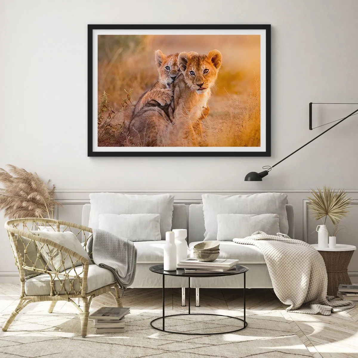 Poster in black frame - Do Not Disturb! We Are Playing - 100x70 cm