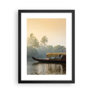 Poster in black frame - House on the River - 30x40 cm