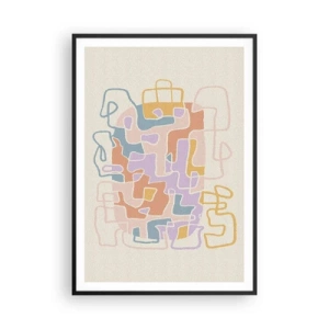 Poster in black frame - Maze - Joyful Adventure - 70x100 cm