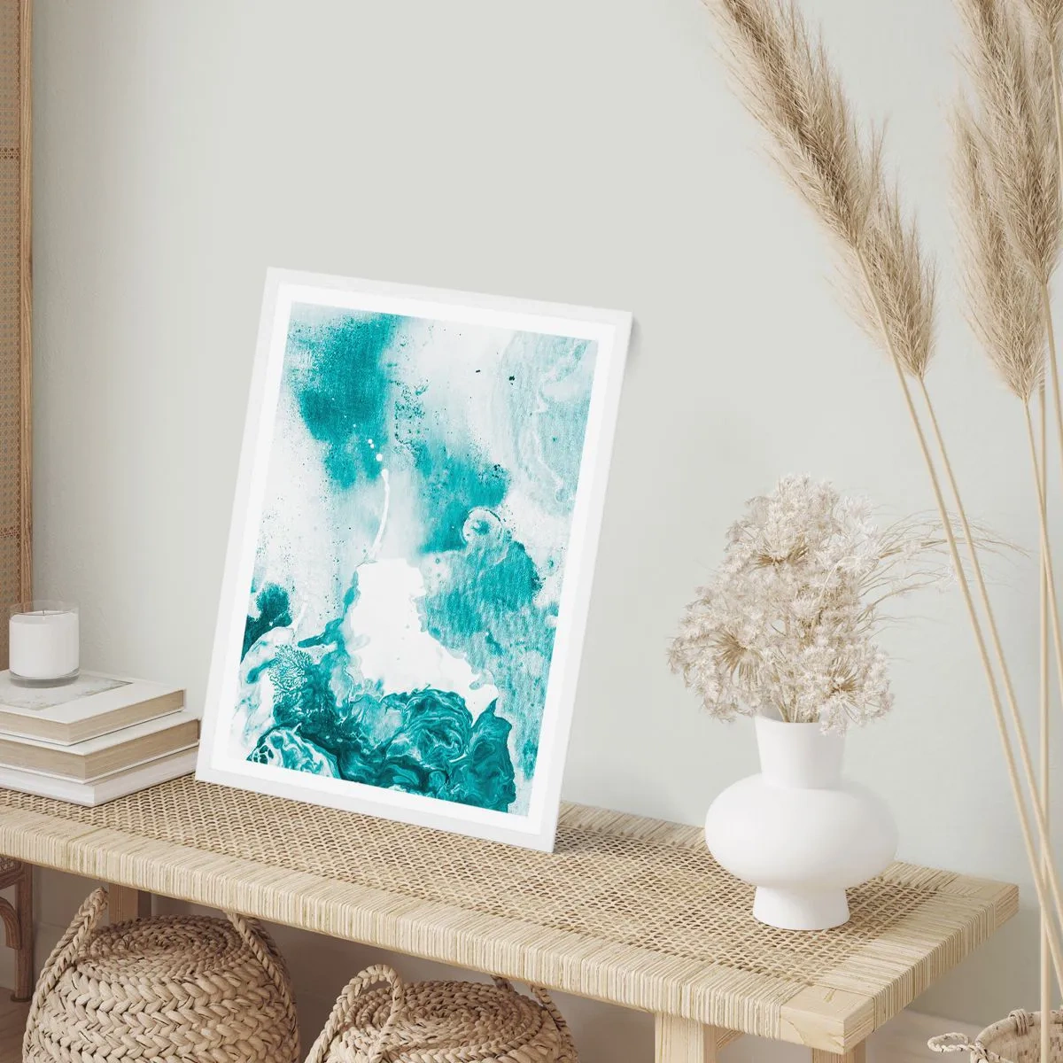 Poster in white frmae - Lakes of Blue - 30x40 cm