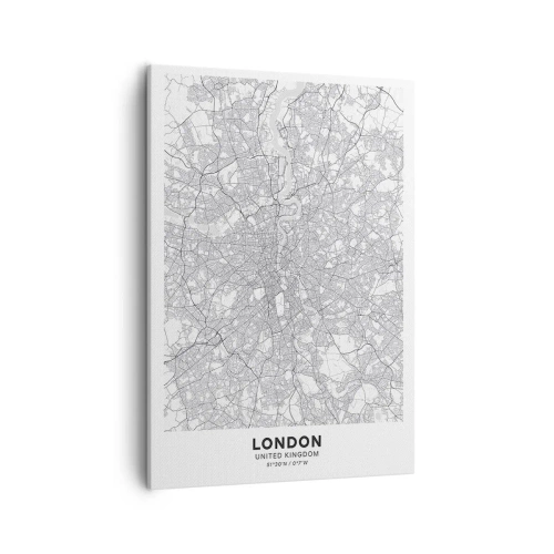 Canvas picture - Map of London Maze - 50x70 cm