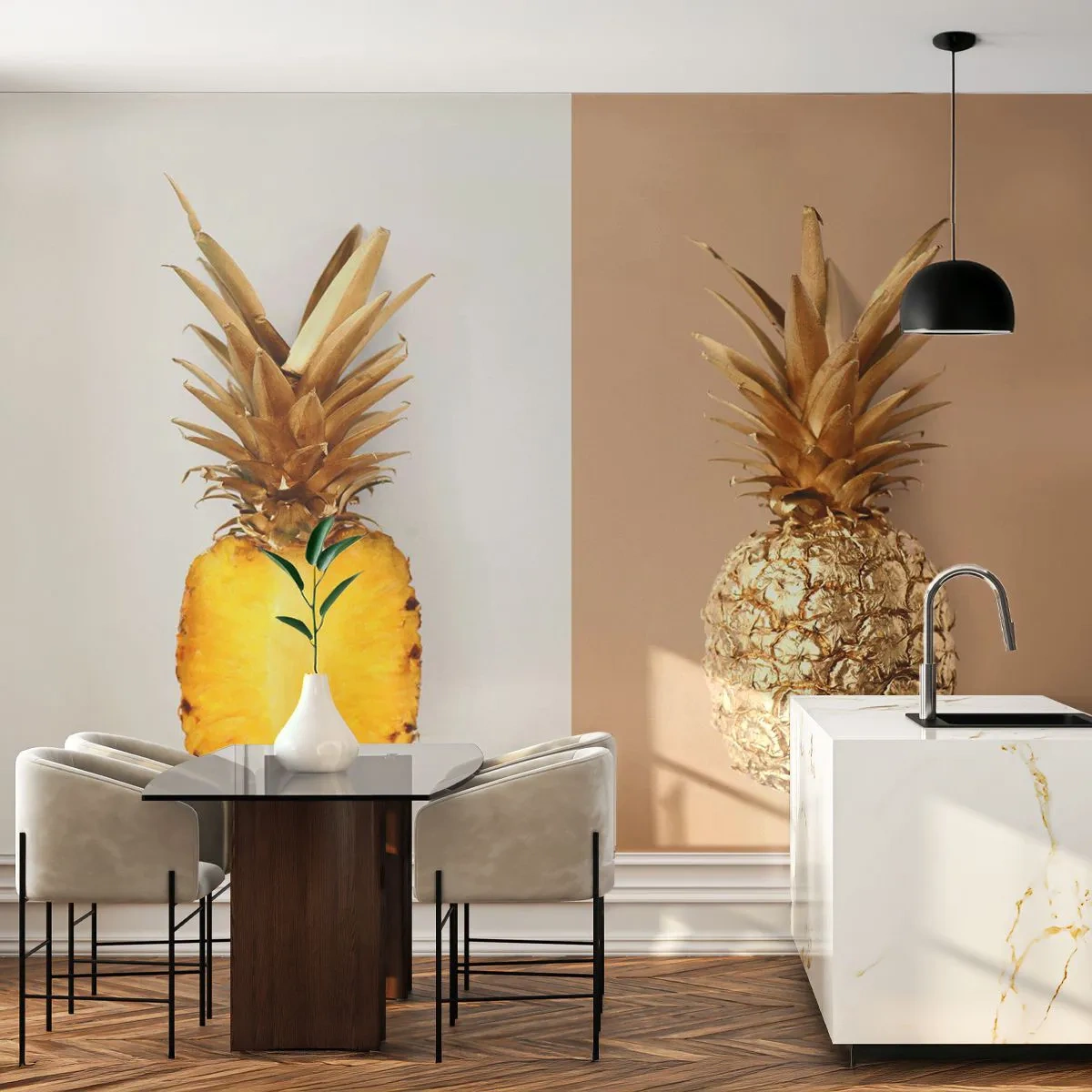 Self-Adhesive Photo Wallpaper Deluxe Sticker - Pineapple for Us - Pineapple, Fruit, Dessert - 400x280 cm