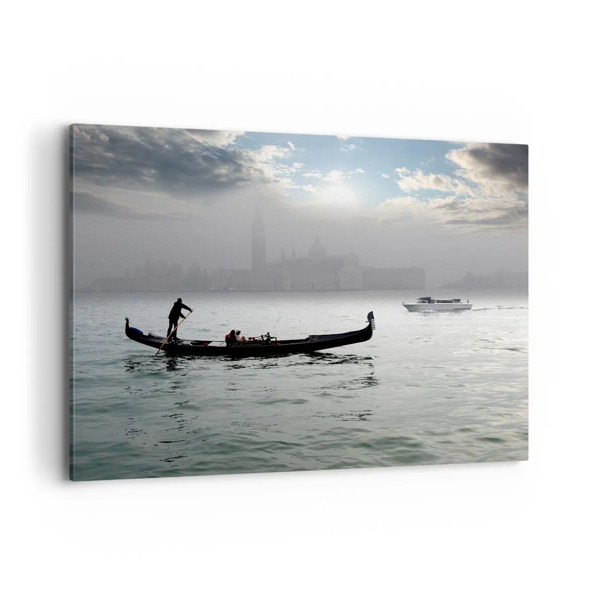 Canvas picture - Fairytale City from Water and Fog - 100x70 cm