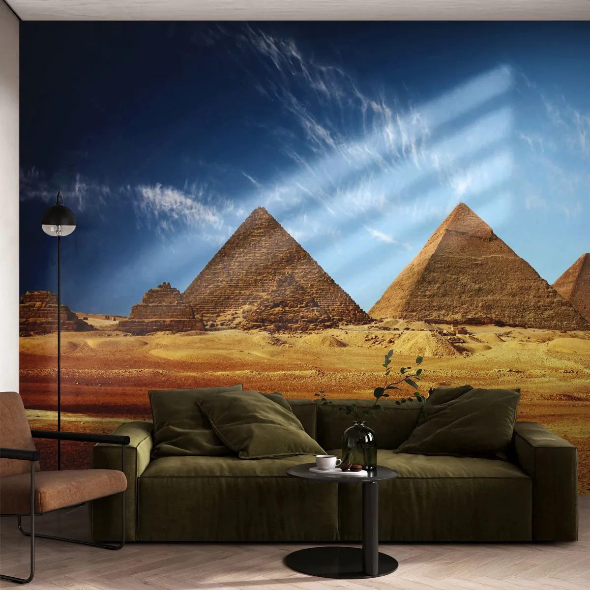 Photo Wallpaper Premium Sand - 40 Centuries Looking at Us - Pyramids, Architecture, Landscape - 500x350 cm