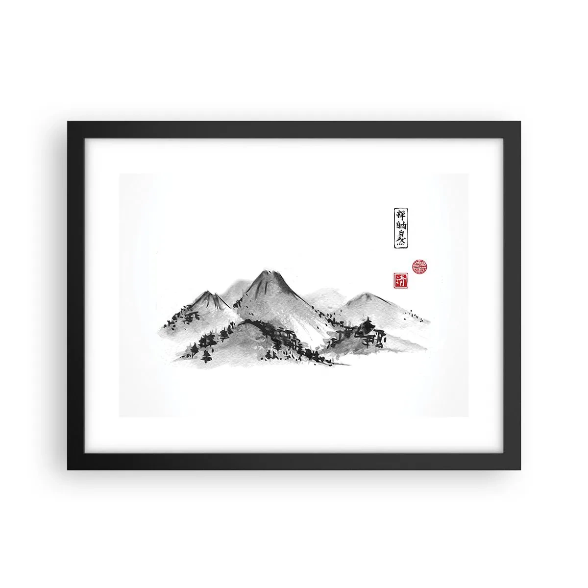 Poster in black frame - Further and Further - 40x30 cm