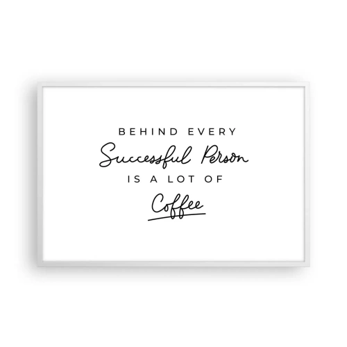 Poster in white frmae - Secret of Success - 91x61 cm