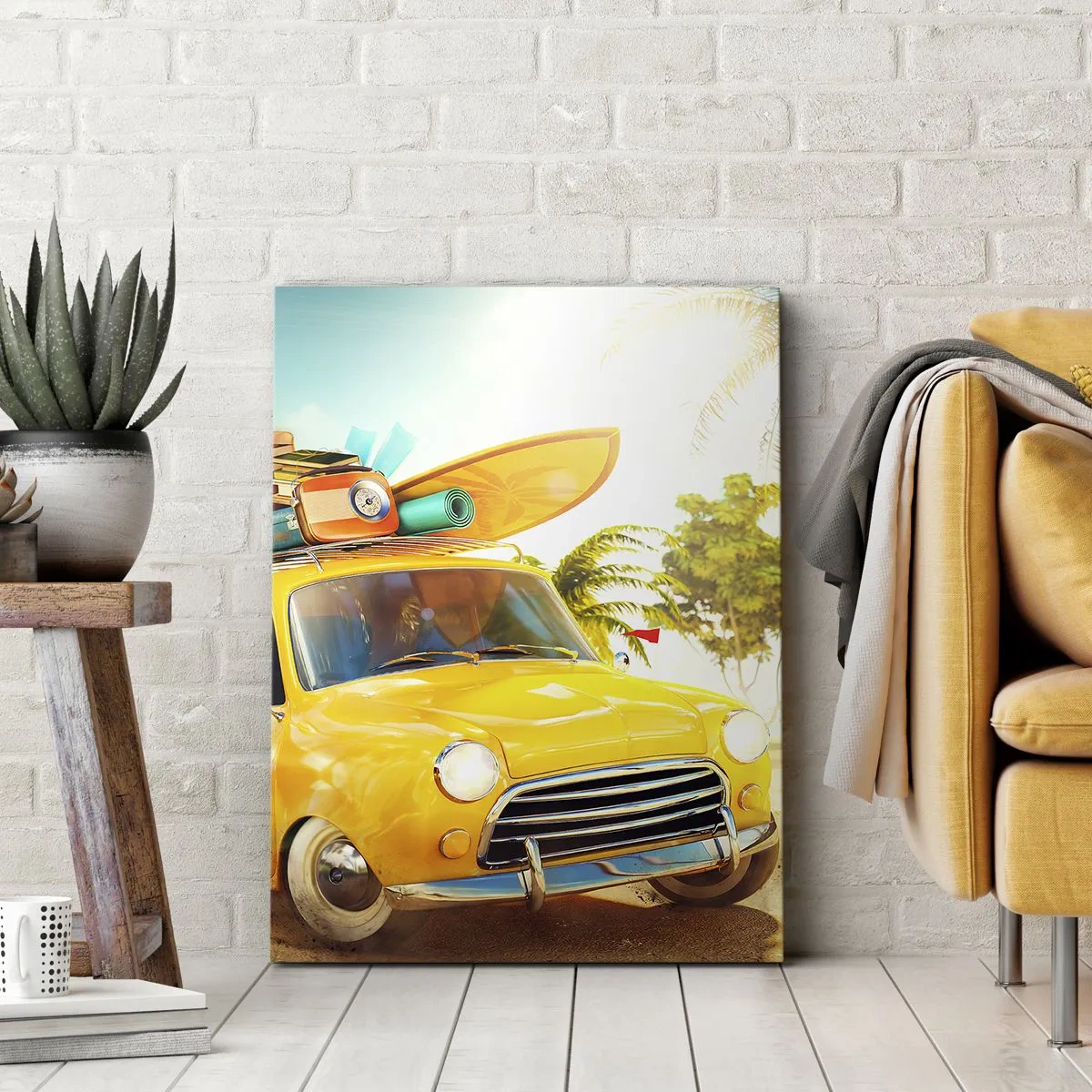 Canvas picture - Happy Travels - 50x70 cm