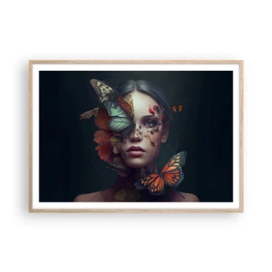 Poster in light oak frame - Wonderful Metamorphosis - 100x70 cm