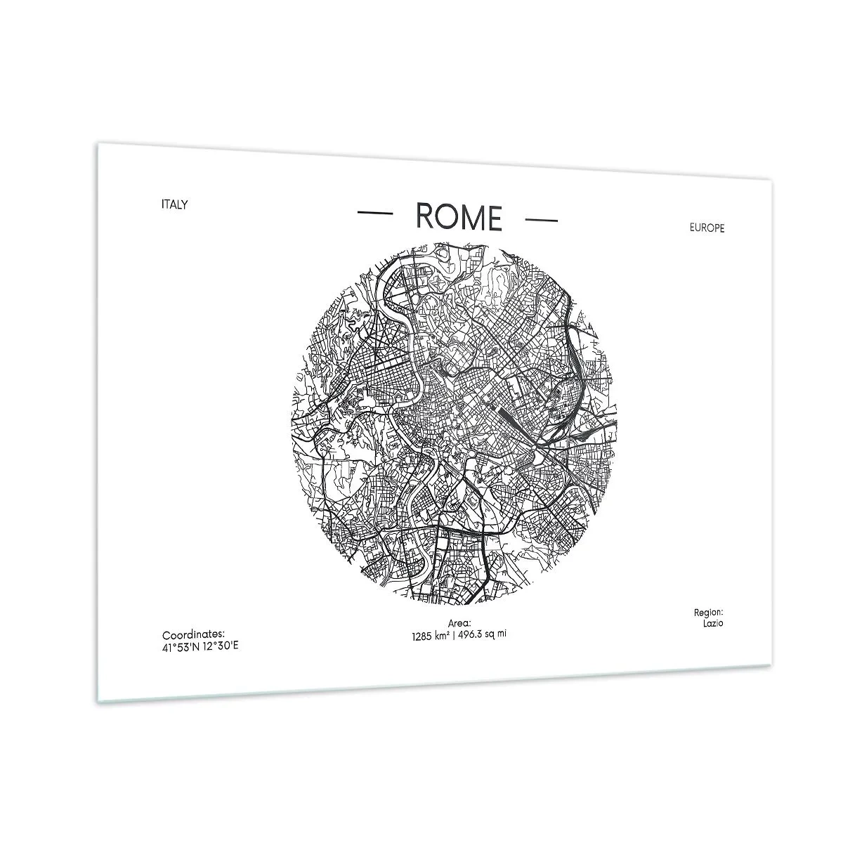 Glass picture - Anatomy of Rome - 100x70 cm