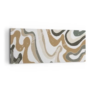 Canvas picture - Meanders of Earth Colours - 100x40 cm