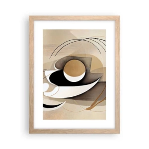 Poster in light oak frame - Composition -the Heart of Things - 30x40 cm