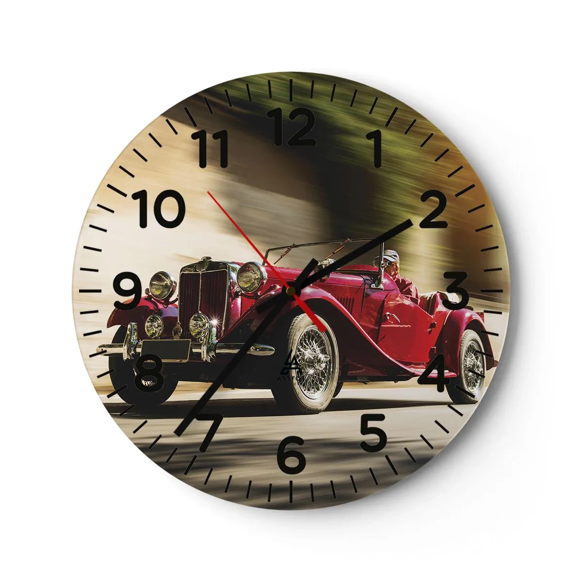 Wall clock - Clock on glass - More Beautiful than Nike of Samothrace - 30x30 cm