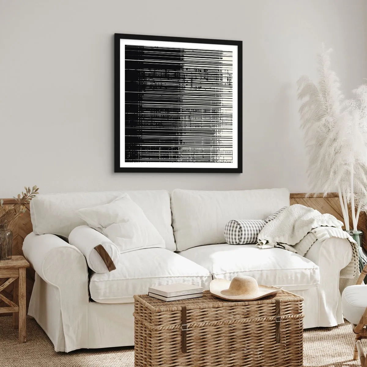 Poster in black frame - Waves and Vibrations - 40x40 cm