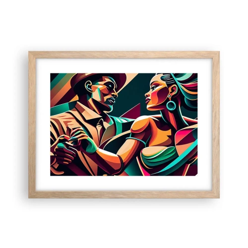 Poster in light oak frame - In a Heartbeat - 40x30 cm