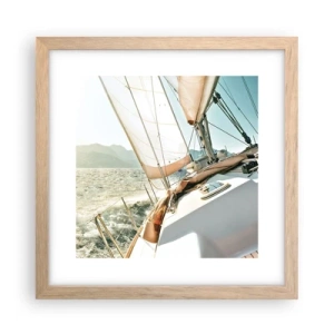 Poster in light oak frame - Full Sail - 30x30 cm