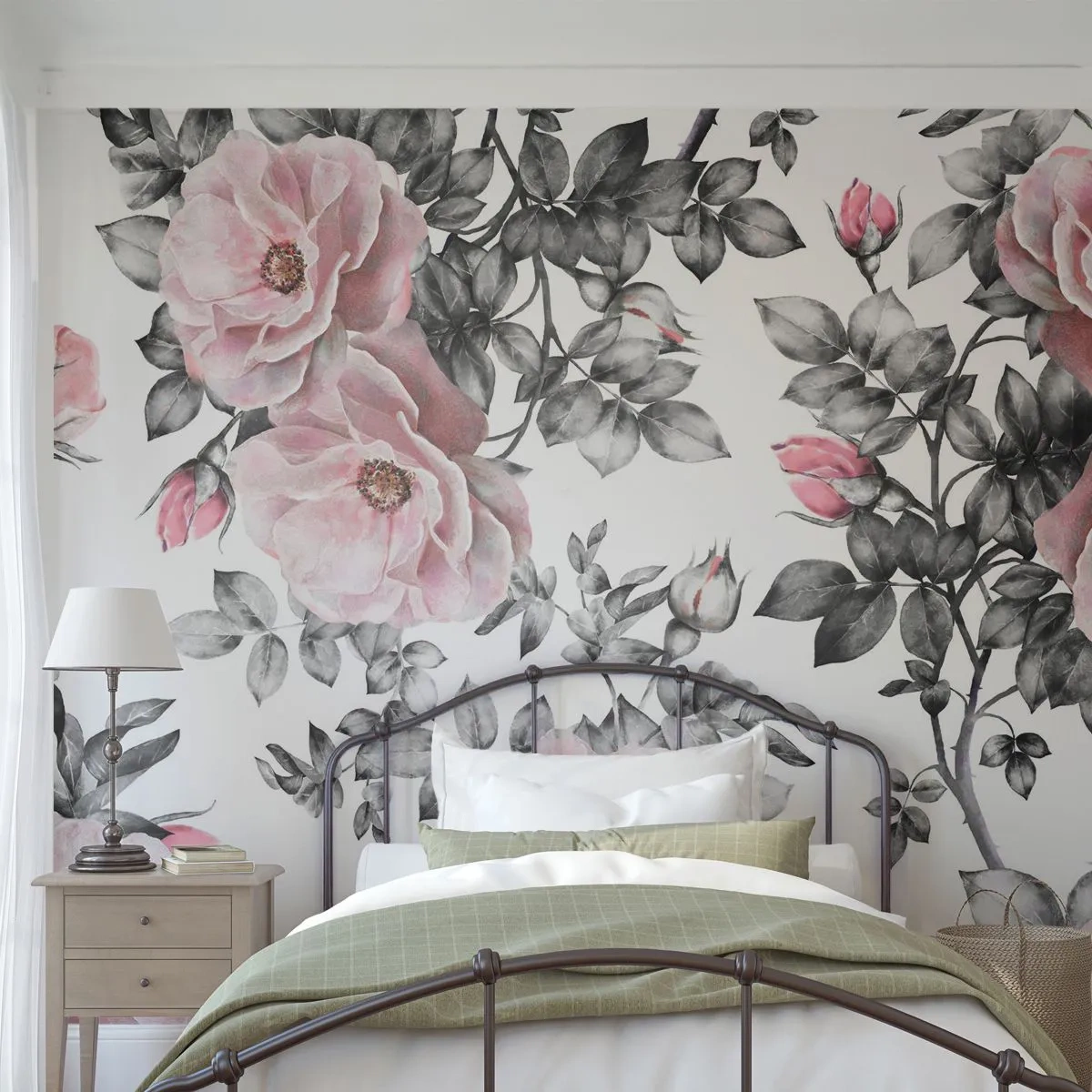 Photo Wallpaper Premium Sand - Getting Lost in Rose Flowers - Flowers, Rose, Garden - 100x70 cm