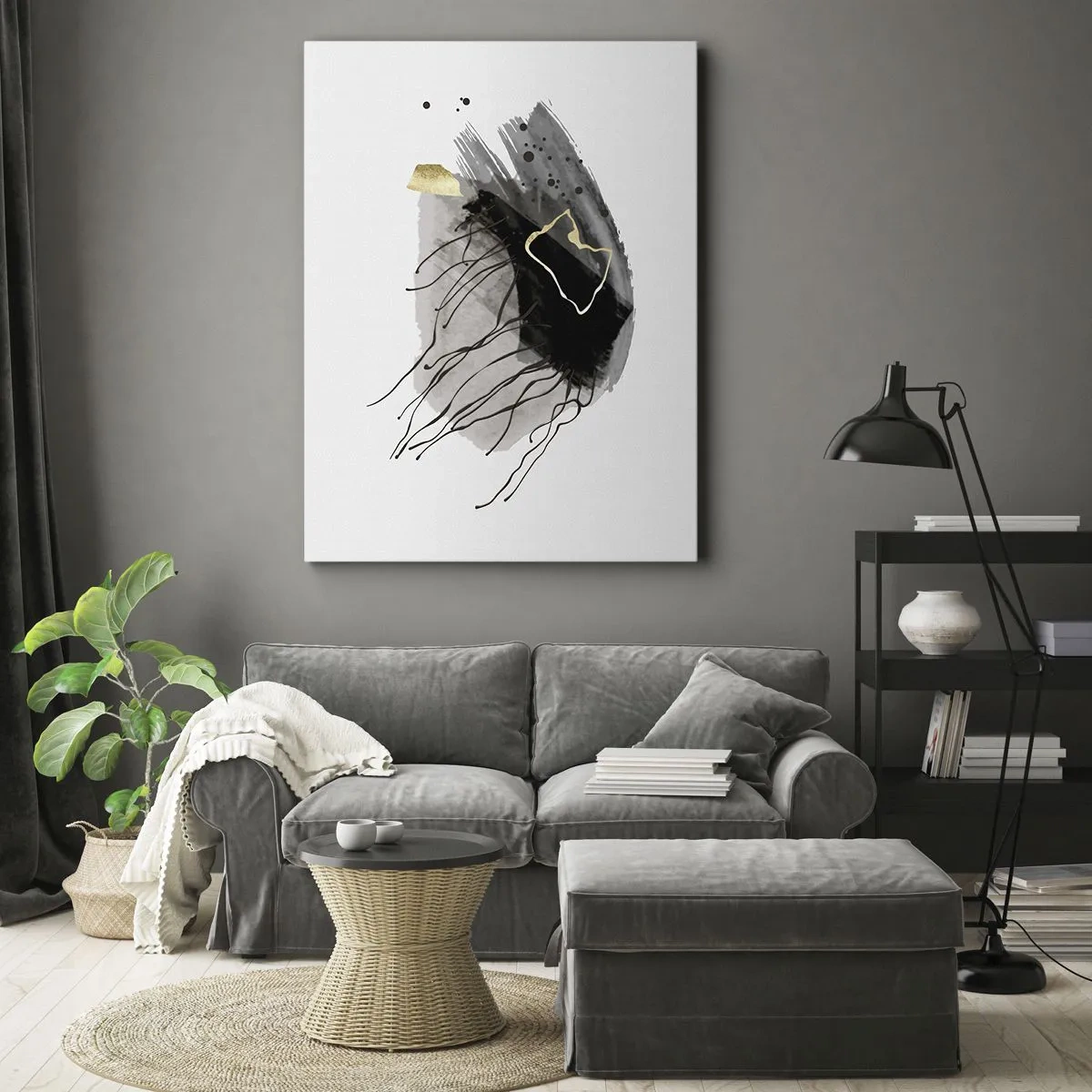 Canvas picture - In Black and Gold - 70x100 cm