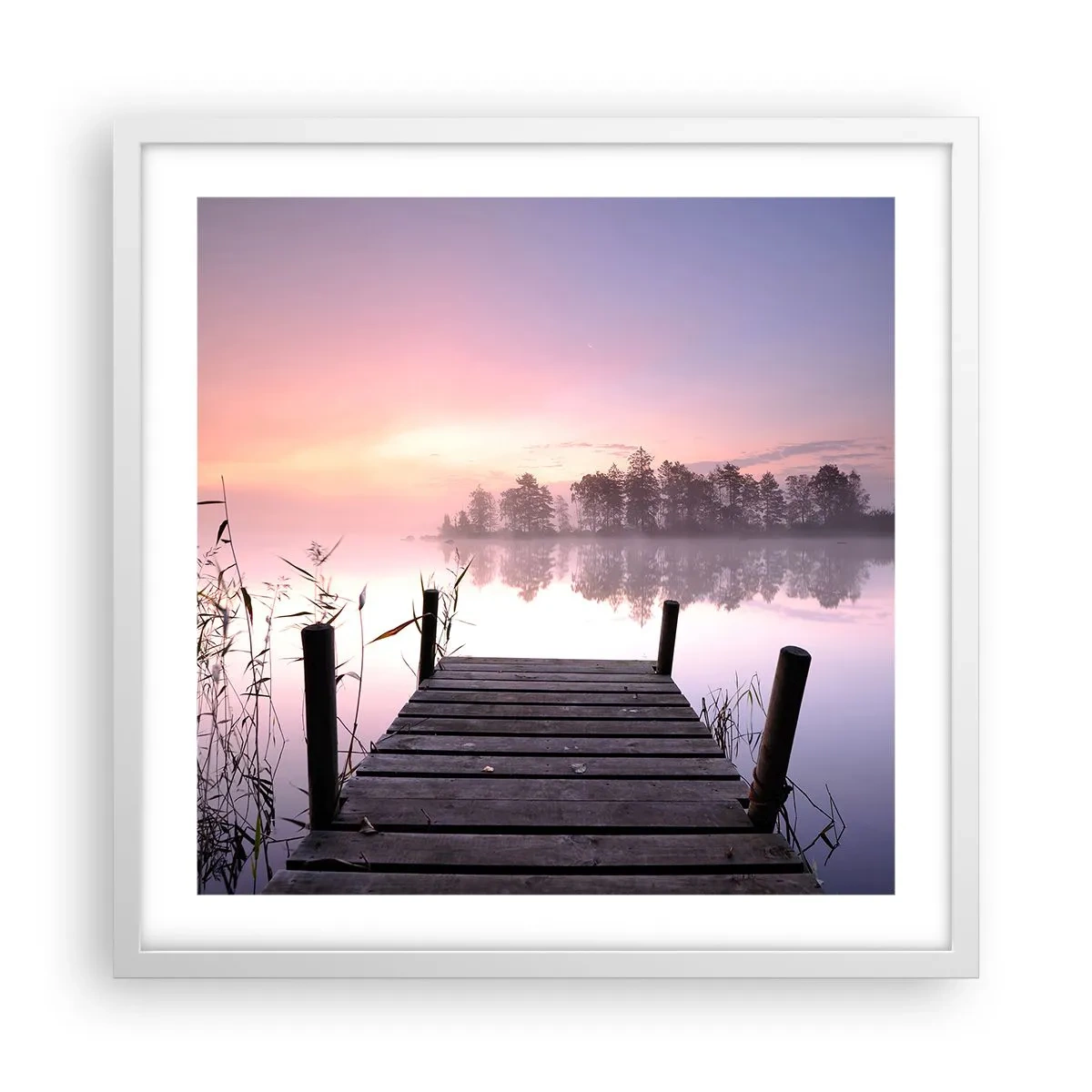 Poster in white frmae - Out from a Lilac Fog… - 50x50 cm
