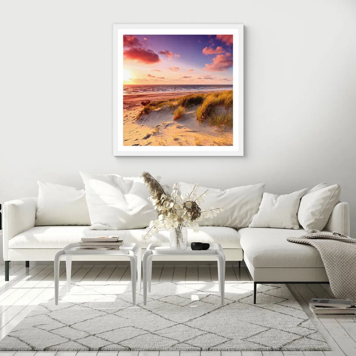Poster in white frmae - Air Smells of Summer - 50x50 cm