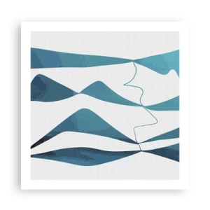 Poster - Abstract: Turquoise Relation - 60x60 cm