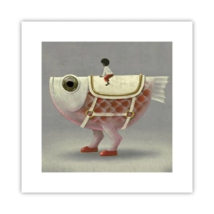 Poster - Fish Jockey - 30x30 cm