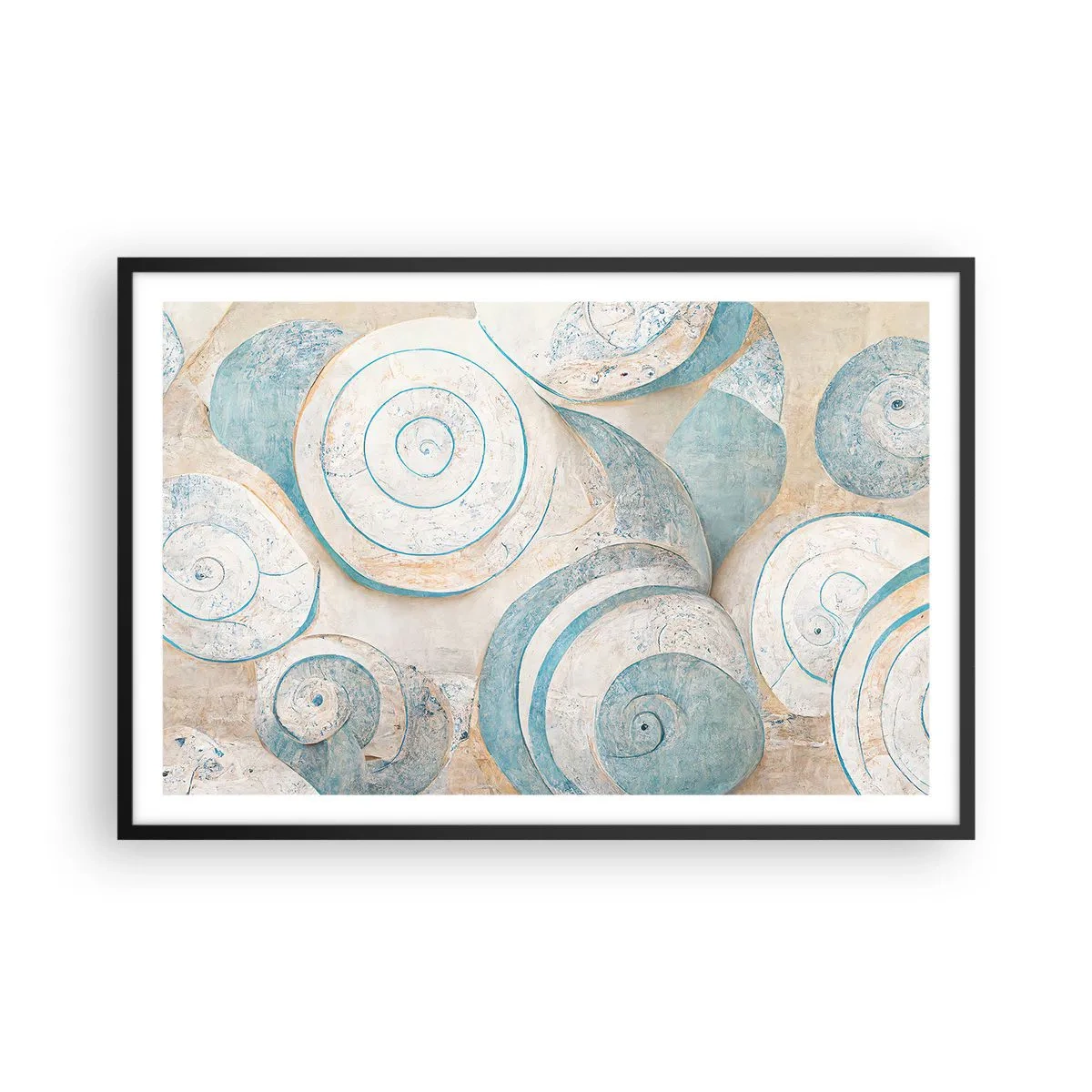 Poster in black frame - What Does a Shell Hide? - 91x61 cm