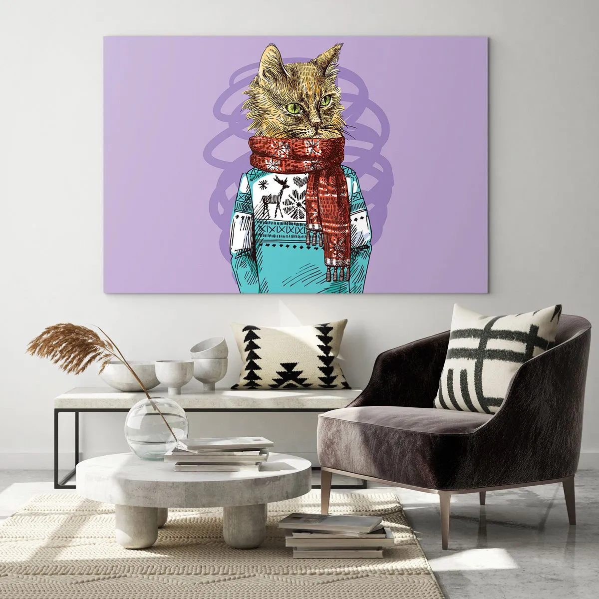 Glass picture - Cat Not Only in Boots - 100x70 cm