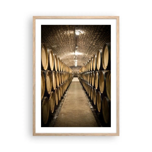 Poster in light oak frame - Stone Cellar - 50x70 cm