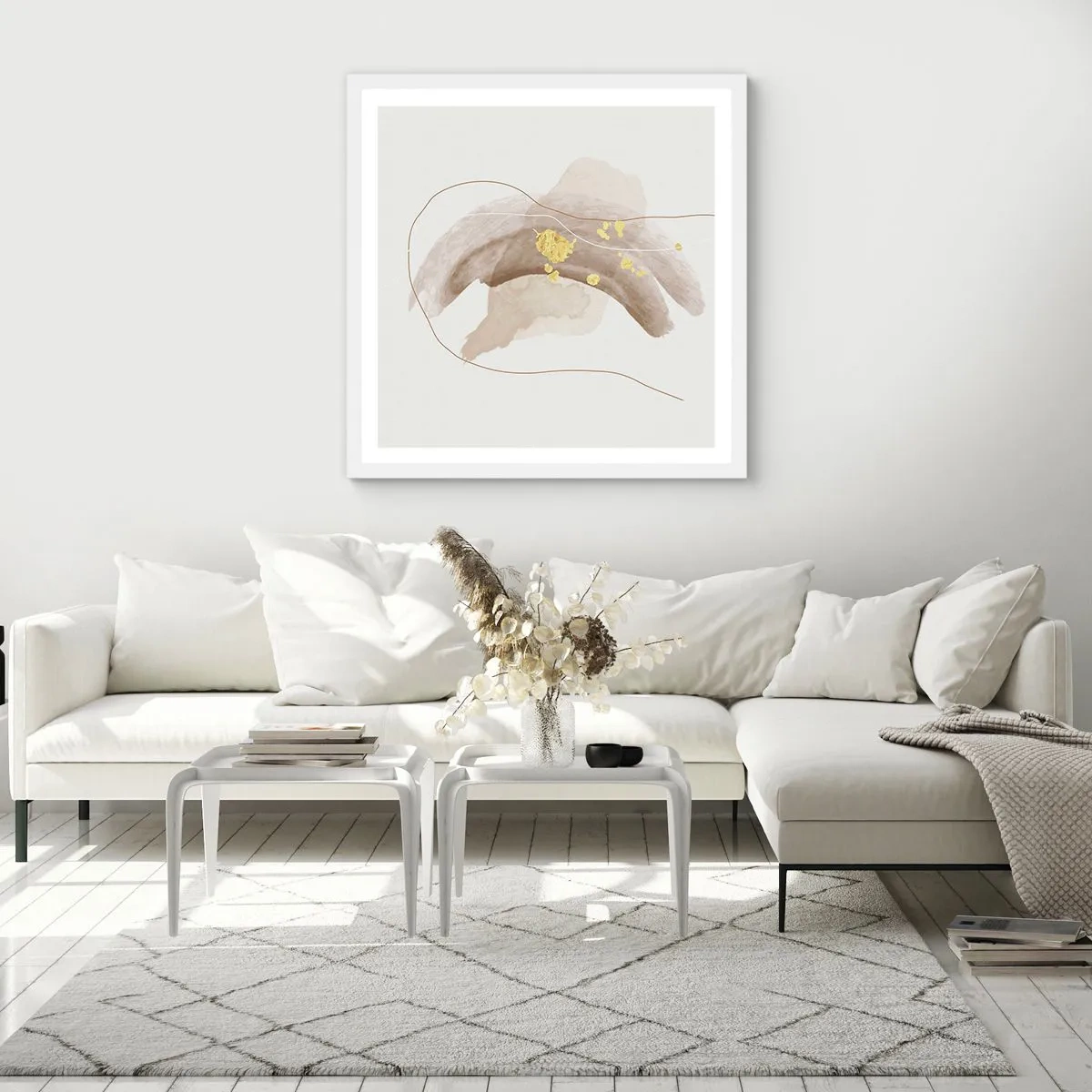 Poster in white frmae - Encountered in Space - 60x60 cm
