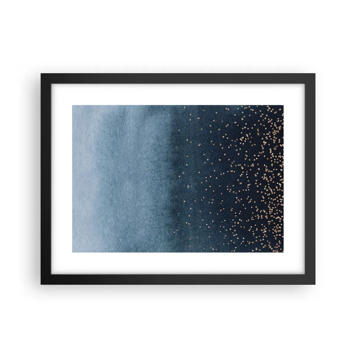 Poster in black frame - Composition - Blue Phases - 40x30 cm